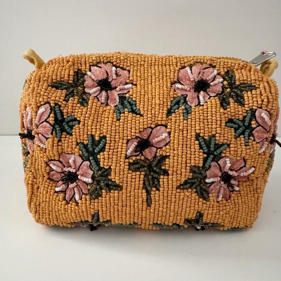 ANTHROPOLOGIE Fayla Yellow Beaded Pouch - Picture 3 of 10